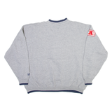 LEE Denver Broncos Mens Sweatshirt Grey V-Neck USA 2XL