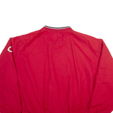 NIKE Mens Sweatshirt Red V-Neck XL
