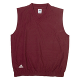 ADIDAS Mens Sweatshirt Maroon V-Neck M