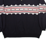 SCANDIA Mens Sweatshirt Black Button Neck XL