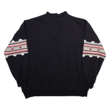 SCANDIA Mens Sweatshirt Black Button Neck XL