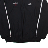 ADIDAS Mens Sweatshirt Black 1/4 Zip S