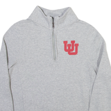 CHAMPION Womens Sweatshirt Grey 1/4 Zip M