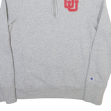 CHAMPION Womens Sweatshirt Grey 1/4 Zip M