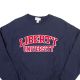 CHAMPION REVERSE WEAVE Liberty University Mens Sweatshirt Blue USA S