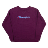 CHAMPION Womens Sweatshirt Purple L