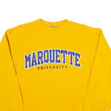 CHAMPION Marquette University Mens Sweatshirt Yellow USA M