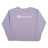 CHAMPION Womens Sweatshirt Purple L