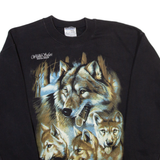 GILDAN Snow Dogs Mens Sweatshirt Black M