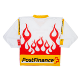 OCHSNER Postfinance Trophy Hockey Mens Jersey White Long Sleeve USA V-Neck S