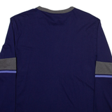 HARVEY MILLER Mens T-Shirt Purple Long Sleeve Button Neck L