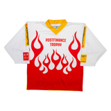 OCHSNER Hockey Mens Jersey White Long Sleeve USA V-Neck S