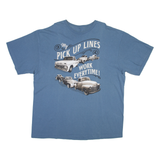 My Pick Up Line Works Every Time Mens T-Shirt Blue L
