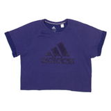 ADIDAS Crop Womens T-Shirt Purple XS