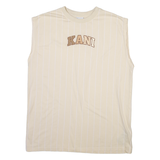 KARL KANI Mens T-Shirt Beige Sleeveless L