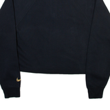 NIKE Cropped Womens Sweatshirt Black 1/4 Zip S