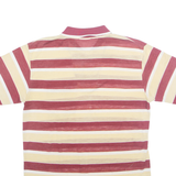 LACOSTE Mens Polo Shirt Red Striped S