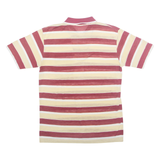 LACOSTE Mens Polo Shirt Red Striped S