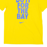 NIKE Do It For The Bay Mens T-Shirt Yellow Crew Neck S