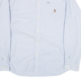 TOMMY HILFIGER Mens Plain Shirt Blue Long Sleeve XL