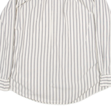 NAUTICA Mens Shirt White Striped Long Sleeve L
