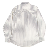 NAUTICA Mens Shirt White Striped Long Sleeve L
