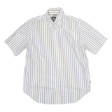 NAUTICA Classic Fit Mens Shirt White Striped M