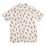 LEVI'S Mens Hawaiian Shirt White Animal Print S