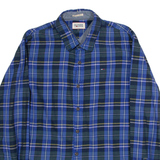 TOMMY HILFIGER Mens Shirt Blue Check Long Sleeve L