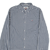 TOMMY JEANS Slim Fit Mens Shirt Grey Gingham Long Sleeve S