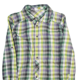 BILLABONG Womens Shirt Green Gingham Long Sleeve XS