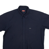 KICKERS Mens Plain Shirt Blue L