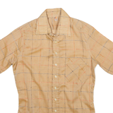 RODRIGO Mens Shirt Orange Gingham S