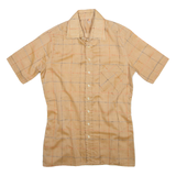 RODRIGO Mens Shirt Orange Gingham S