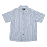 WRANGLER Mens Shirt Blue Striped XL