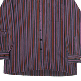 COLDOR Mens Shirt Purple Striped Long Sleeve XL