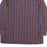COLDOR Mens Shirt Purple Striped Long Sleeve XL