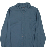 ALL SAINTS Mens Plain Shirt Blue Long Sleeve S