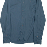 ALL SAINTS Mens Plain Shirt Blue Long Sleeve S