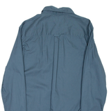 ALL SAINTS Mens Plain Shirt Blue Long Sleeve S