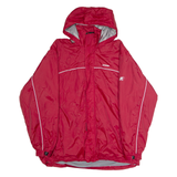 K-WAY Fleece Lined Mens Rain Jacket Blue Hooded XL