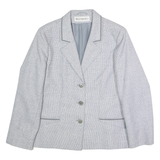 WEINBERG Womens Blazer Jacket Grey Wool 90s UK 16