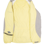 COLUMBIA Insulated Womens Coat Yellow Hooded Colourblock S