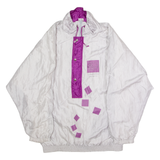 CHAMP SPORT Turner Runde Lassnitz Mens Pullover Jacket Silver 90s XL