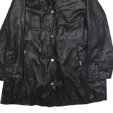 Womens Windbreaker Jacket Black 90s Hooded UK 12