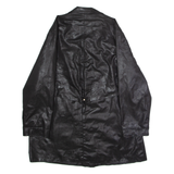 Womens Windbreaker Jacket Black 90s Hooded UK 12