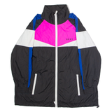 DKNY Womens Windbreaker Jacket Black Colourblock XL