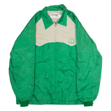 SWINGSTER Mens Windbreaker Jacket Green Nylon 80s Colourblock L