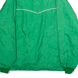 SWINGSTER Mens Windbreaker Jacket Green Nylon 80s Colourblock L