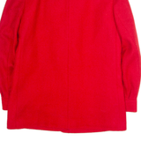 Womens Blazer Jacket Red Knit Wool 80s XL